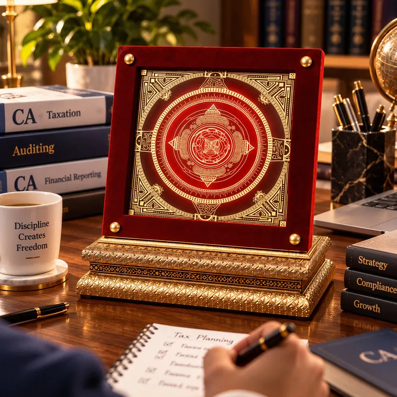 Lalitha Kanak Chakra on a working desk
